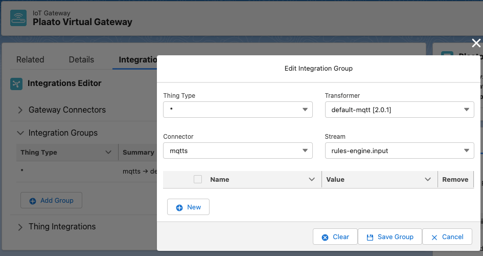 Integration Editor: Groups