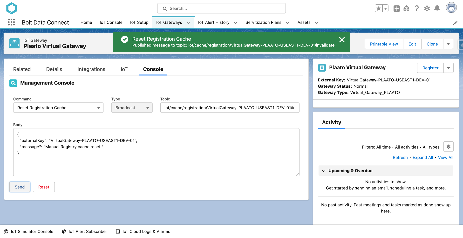 Gateway Management Console