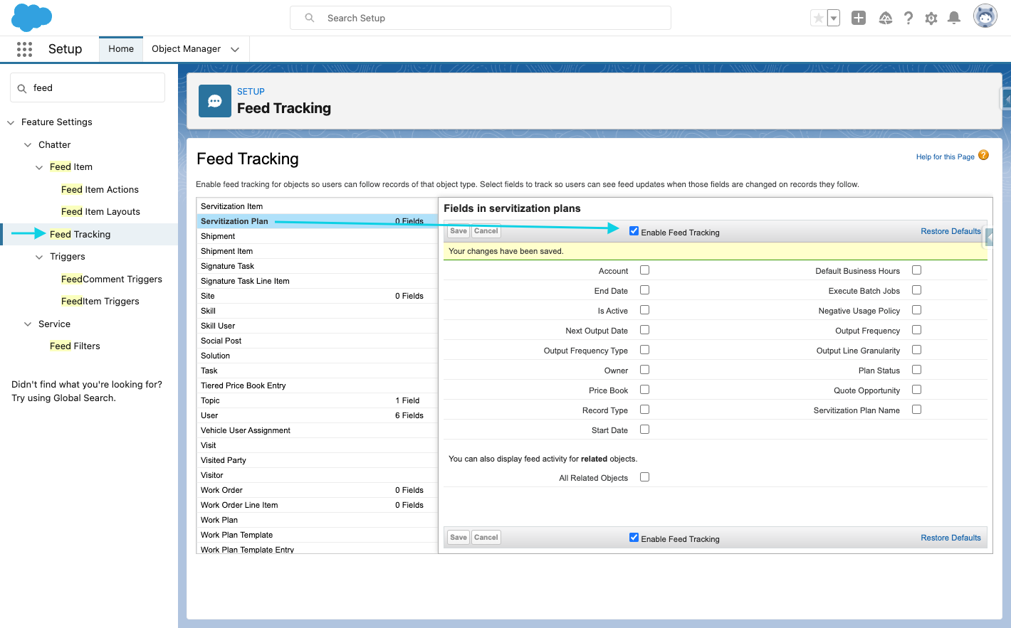 Feed Tracking