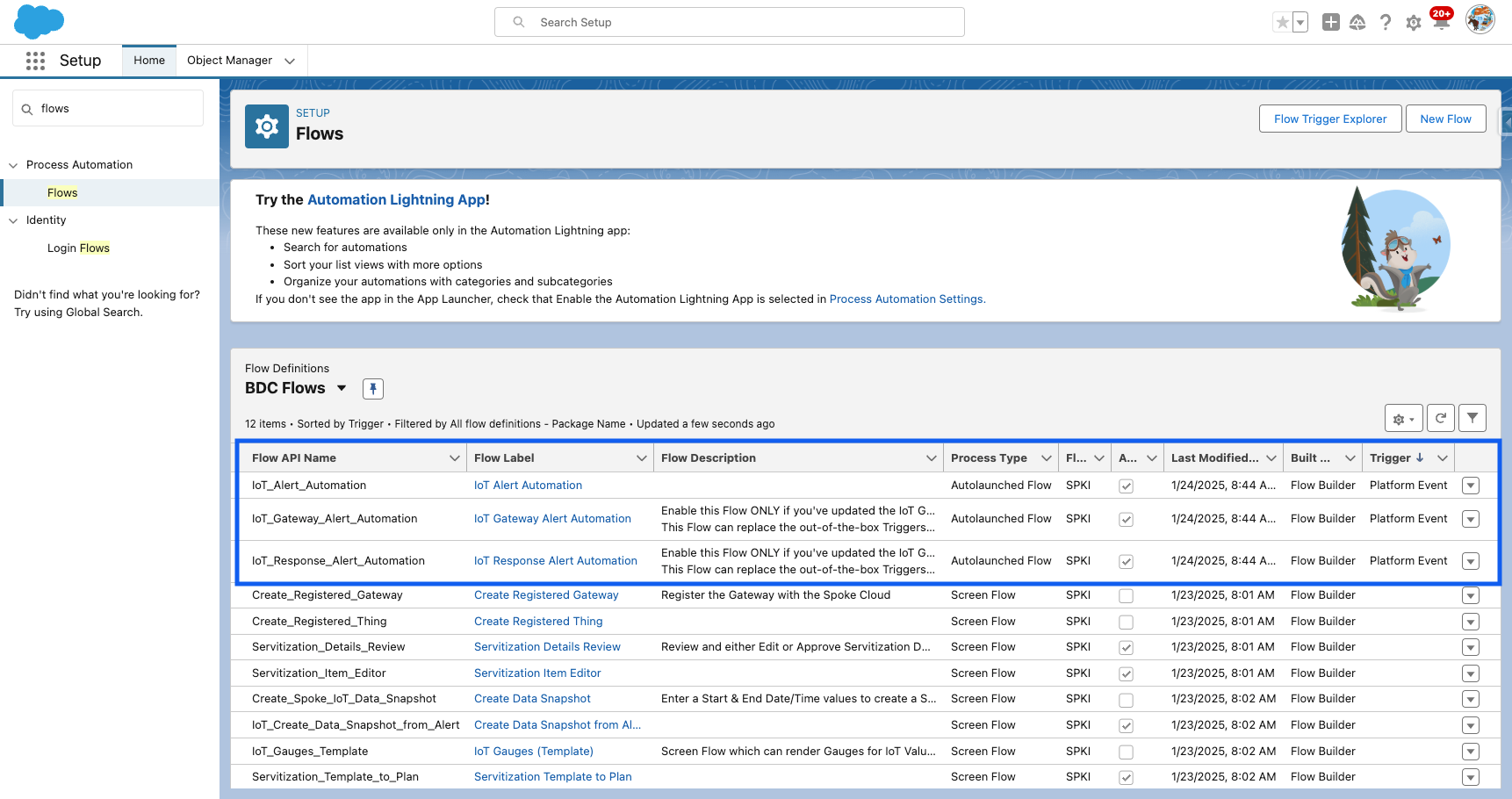 Platform Event Triggered Flows
