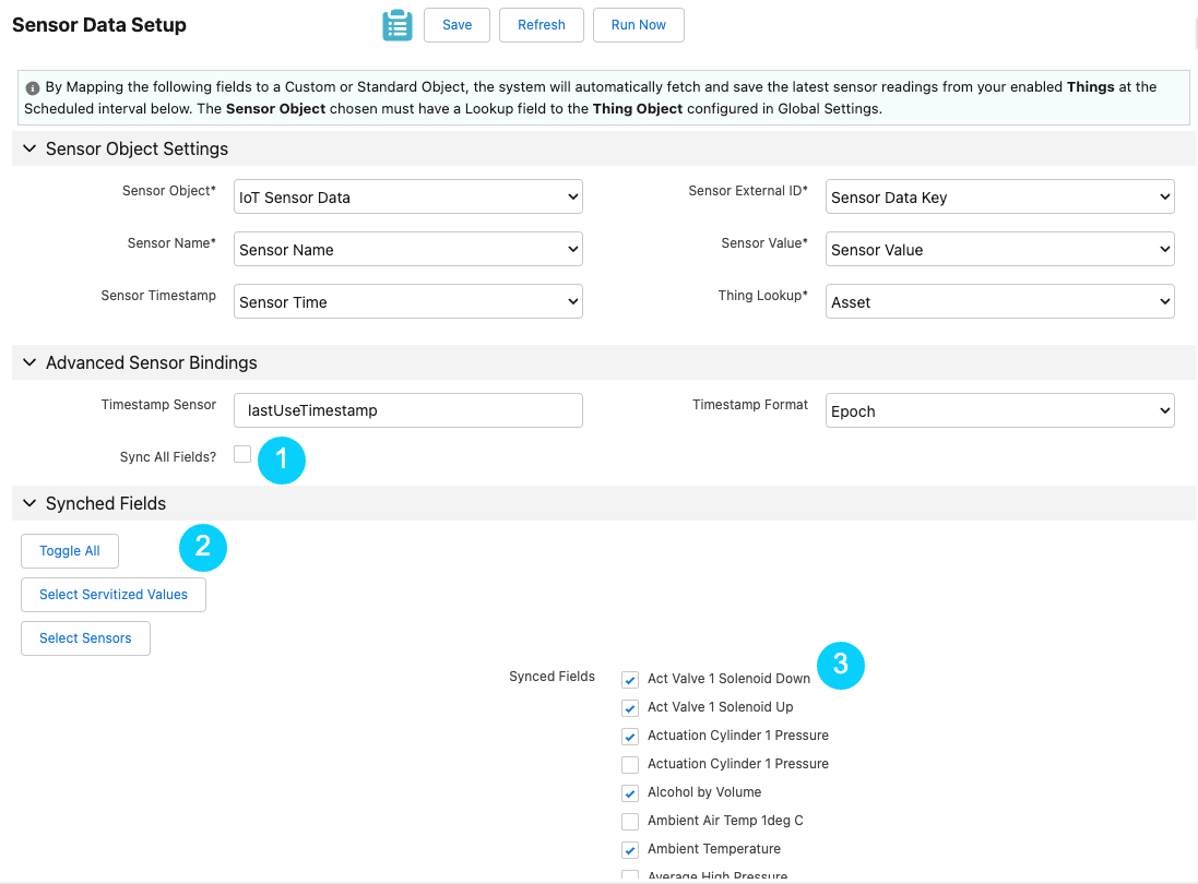 Sensor Data Asset Attributes