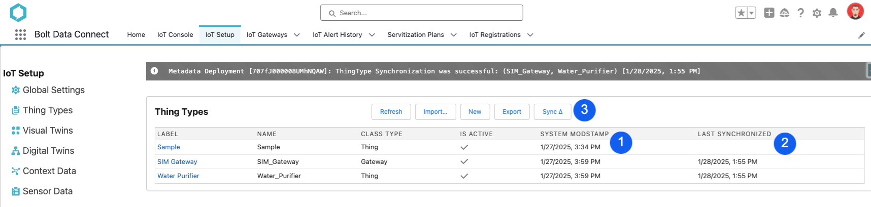 Thing Types Change Mgmt