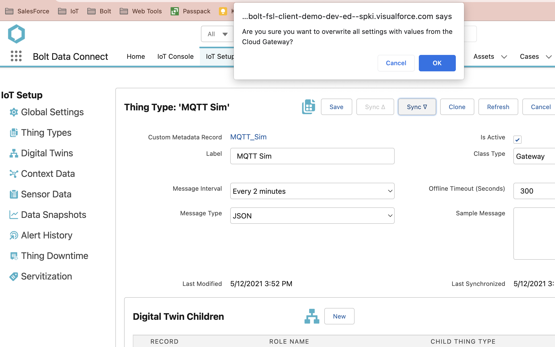 Thing Types Sync ∇