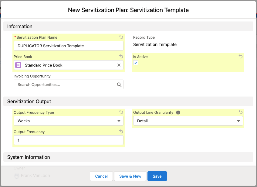 New Servitization Template