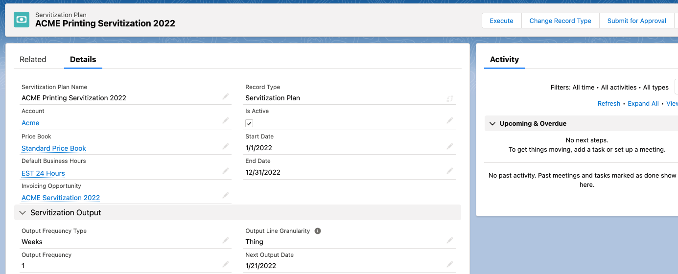 Servitization Plan