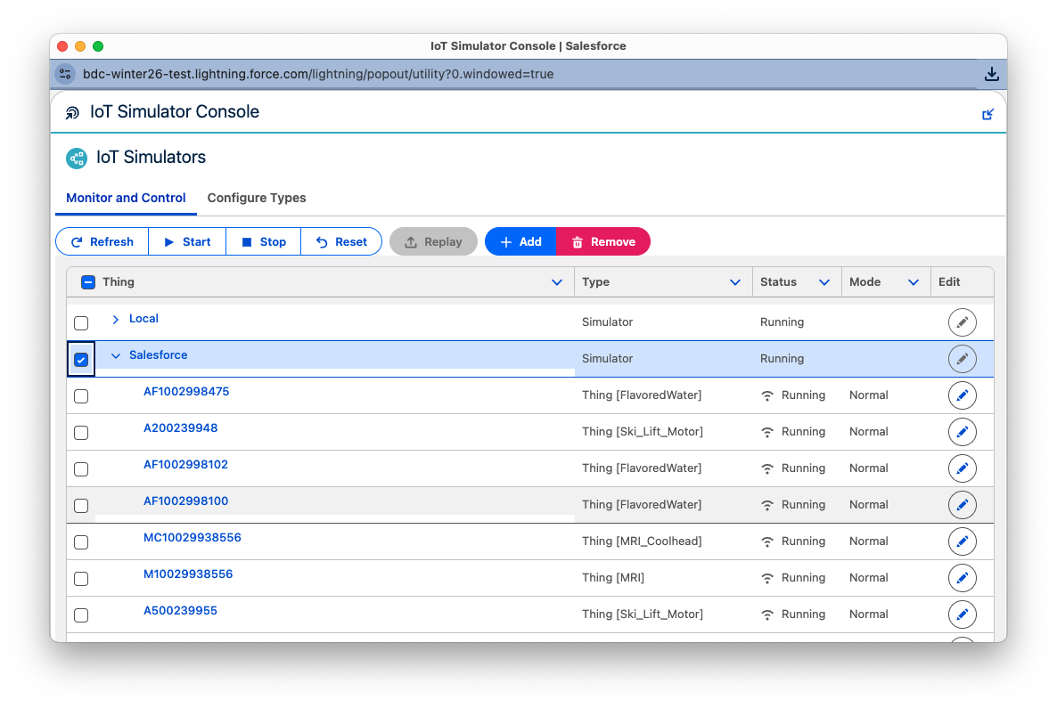 Salesforce Based Simulators