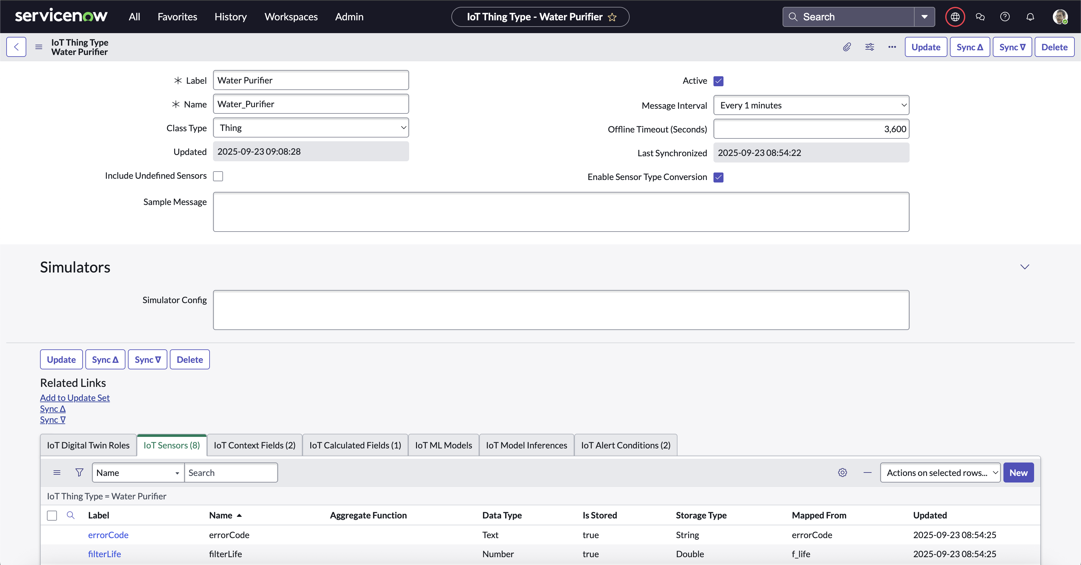 Thing Type Record Page
